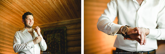 нежная свадьба в усадьбе, сборы жениха