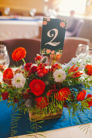 Уютная цветочная свадьба, номер стола