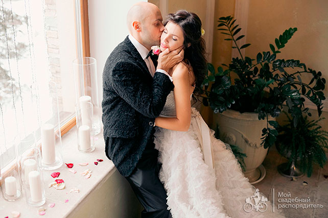 свадьба в стиле Коко Шанель, жених и невеста