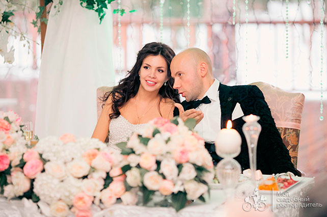 свадьба в стиле Коко Шанель, жених и невеста