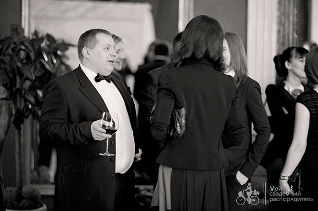 свадьба в стиле Коко Шанель, гости на свадьбе