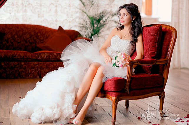 свадьба в стиле Коко Шанель, образ невесты