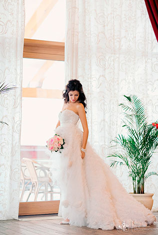 свадьба в стиле Коко Шанель, образ невесты