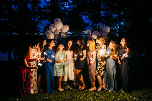 Вечная глубина чувств, морской стиль, невеста с подружками