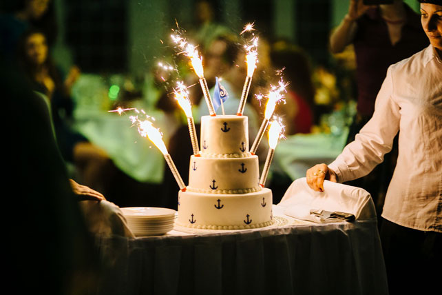 Вечная глубина чувств, морской стиль, свадебный торт