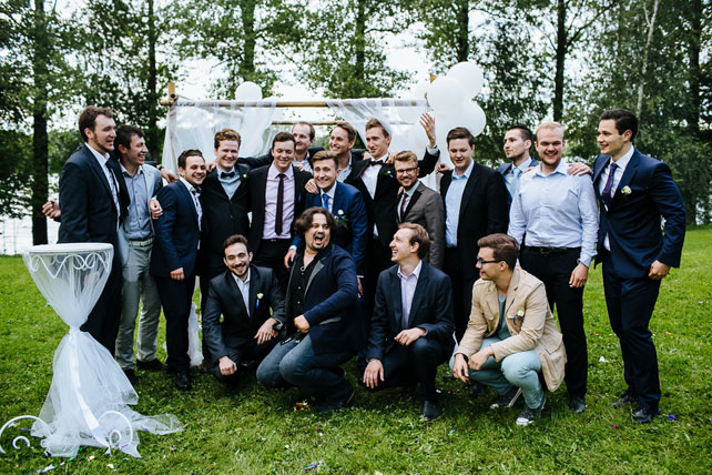 Вечная глубина чувств, морской стиль, друзья жениха