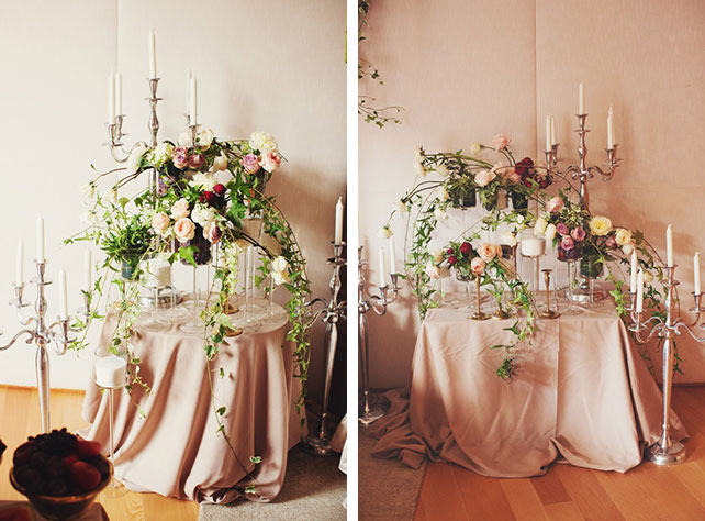 Ужин после венчания в стиле Dolce&Gabbana, декор комнаты невесты