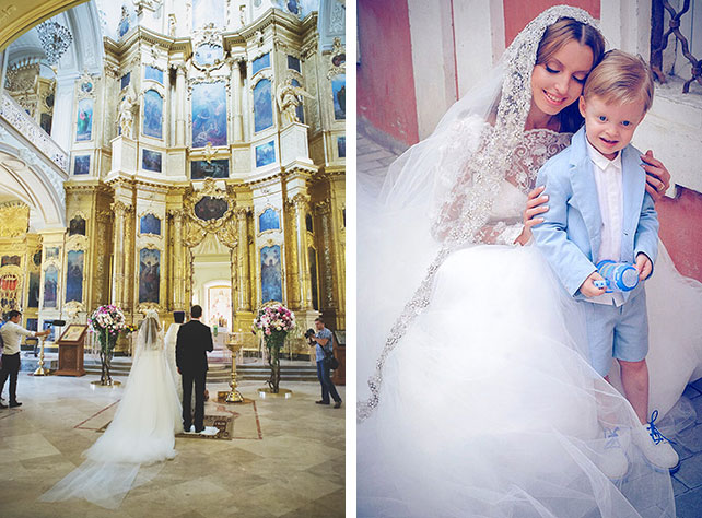 Ужин после венчания в стиле Dolce&Gabbana, церемония венчания