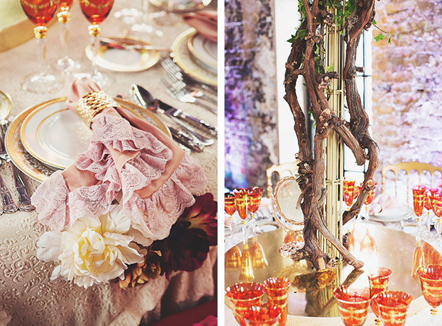 Ужин после венчания в стиле Dolce&Gabbana, декор свадьбы от Юлии Шакировой, декор зала