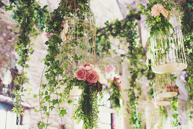 Ужин после венчания в стиле Dolce&Gabbana, декор свадьбы от Юлии Шакировой, декор зала, декор потолка, клетки