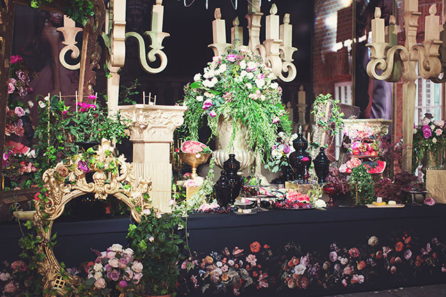 Ужин после венчания в стиле Dolce&Gabbana, декор свадьбы от Юлии Шакировой, декор зала