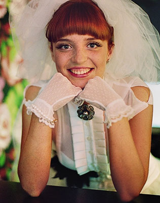 веселая ретро-свадьба, образ невесты