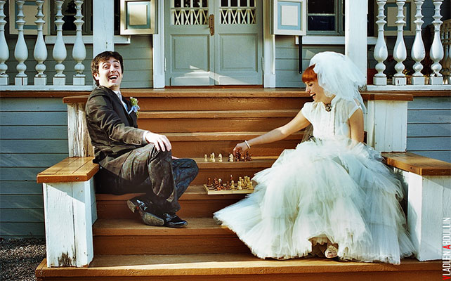 веселая ретро-свадьба, фотосессия жениха и невесты