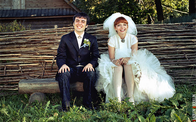 веселая ретро-свадьба, фотосессия жениха и невесты