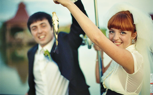 веселая ретро-свадьба, фотосессия жениха и невесты