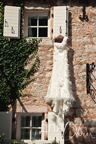 свадьба в Черногории, платье невесты