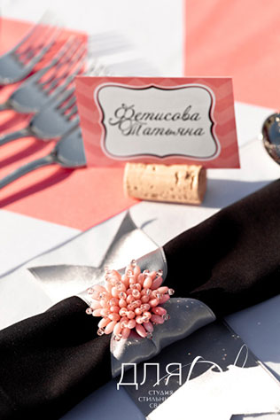 свадьба в Черногории, карточки рассадки гостей