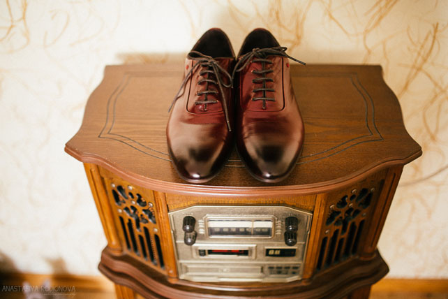 Винная свадьба, туфли жениха