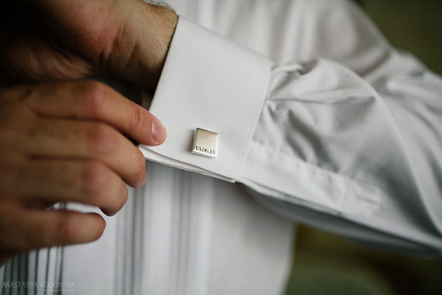 Винная свадьба, запонки жениха