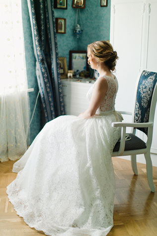 Винная свадьба, платье невесты 