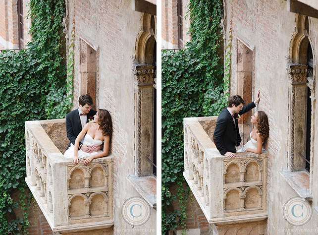 жених и невеста на балкончике Джульетты