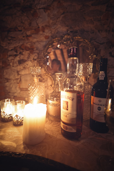 свечи и алкоголь