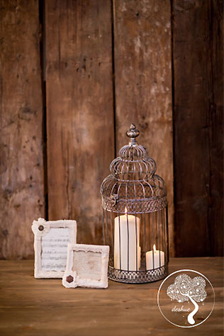 винтажная свадьба с крыльями в декоре, клетка в декоре