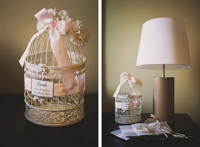 Винтажная свадьба Максима и Вики, клетка с рассадочными карточками, торшер