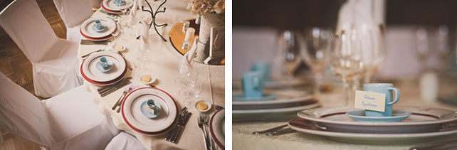 Винтажная свадьба Максима и Вики, маленькие кружки для гостей в качестве бонбоньерок