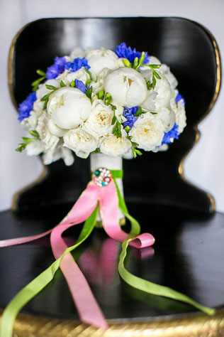 свадьба в восточном стиле, букет невесты