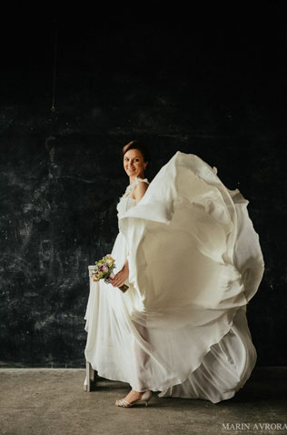 воздушная облачная свадьба, образ невесты