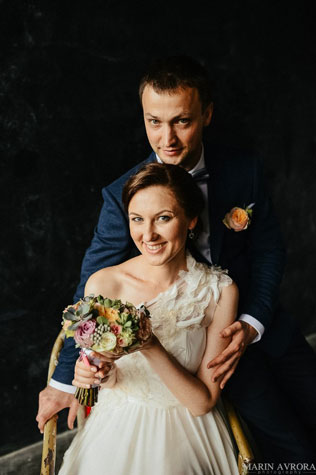 воздушная облачная свадьба, жениха и невеста