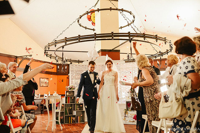 воздушная облачная свадьба, церемония