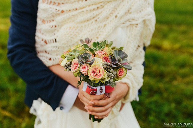 воздушная облачная свадьба, букет невесты