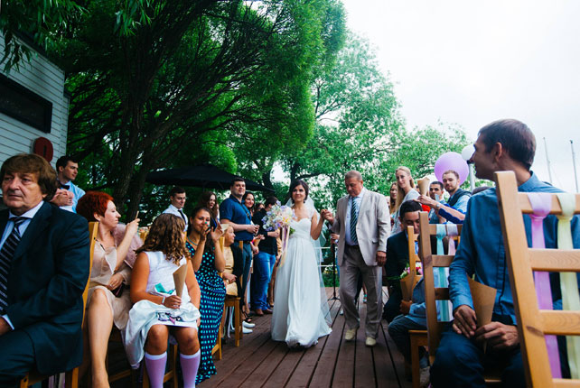 Воздушная свадьба, церемония