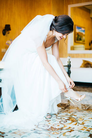 Воздушная свадьба, туфли невесты