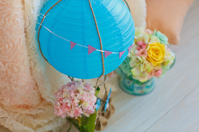 Воздушная мятно-голубая свадьба Даши и Ярослава, воздушный шар в декоре свадьбы