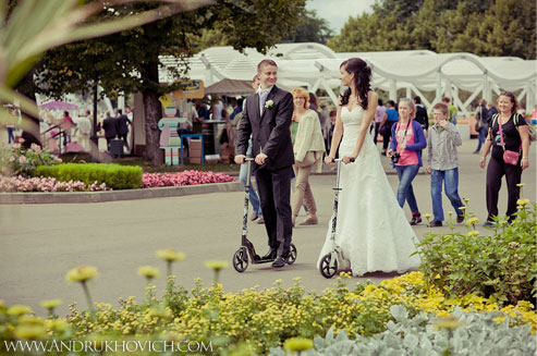 современная свадьба, жениха и невеста 