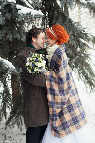 Зимняя выездная регистрация, жених