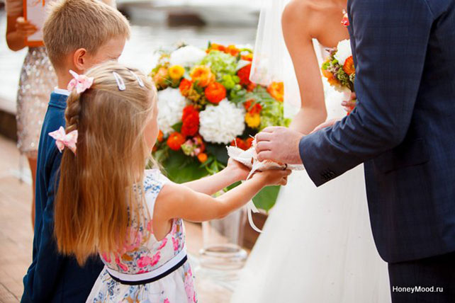 зелено-оранжевая свадьба, церемония