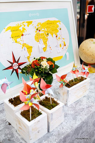 зелено-оранжевая свадьба, план рассадки гостей