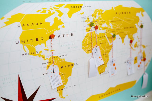 зелено-оранжевая свадьба, план рассадки гостей