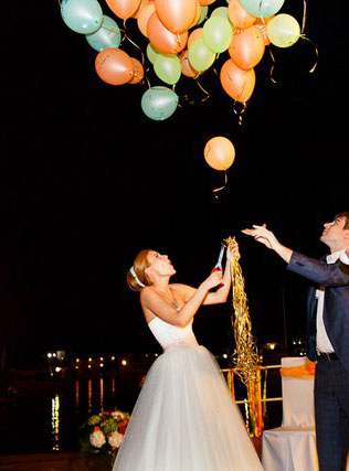 зелено-оранжевая свадьба, детали свадьбы