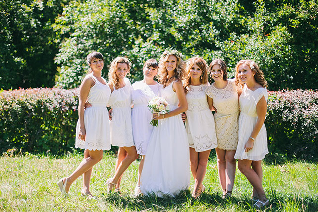задорная рустикальная свадьба, подружки невесты