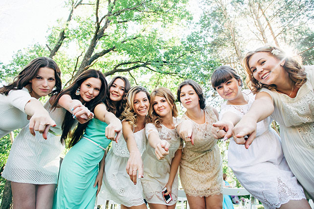 задорная рустикальная свадьба, подружки невесты