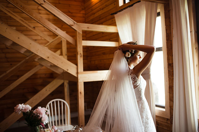 загородная свадьба, утро невесты