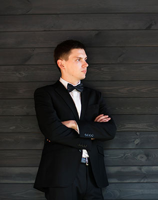 загородная свадьба, образ жениха