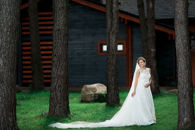 загородная свадьба, образ невесты
