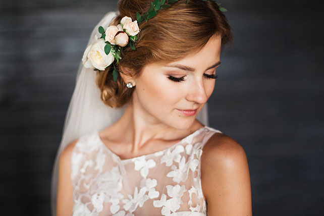 загородная свадьба, макияж невесты