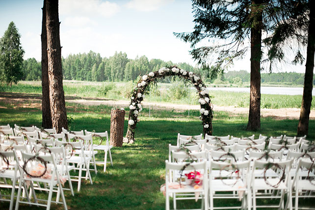 загородная свадьба, место церемонии